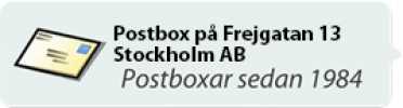 Postbox på Frejgatan 13 I Stockholm AB